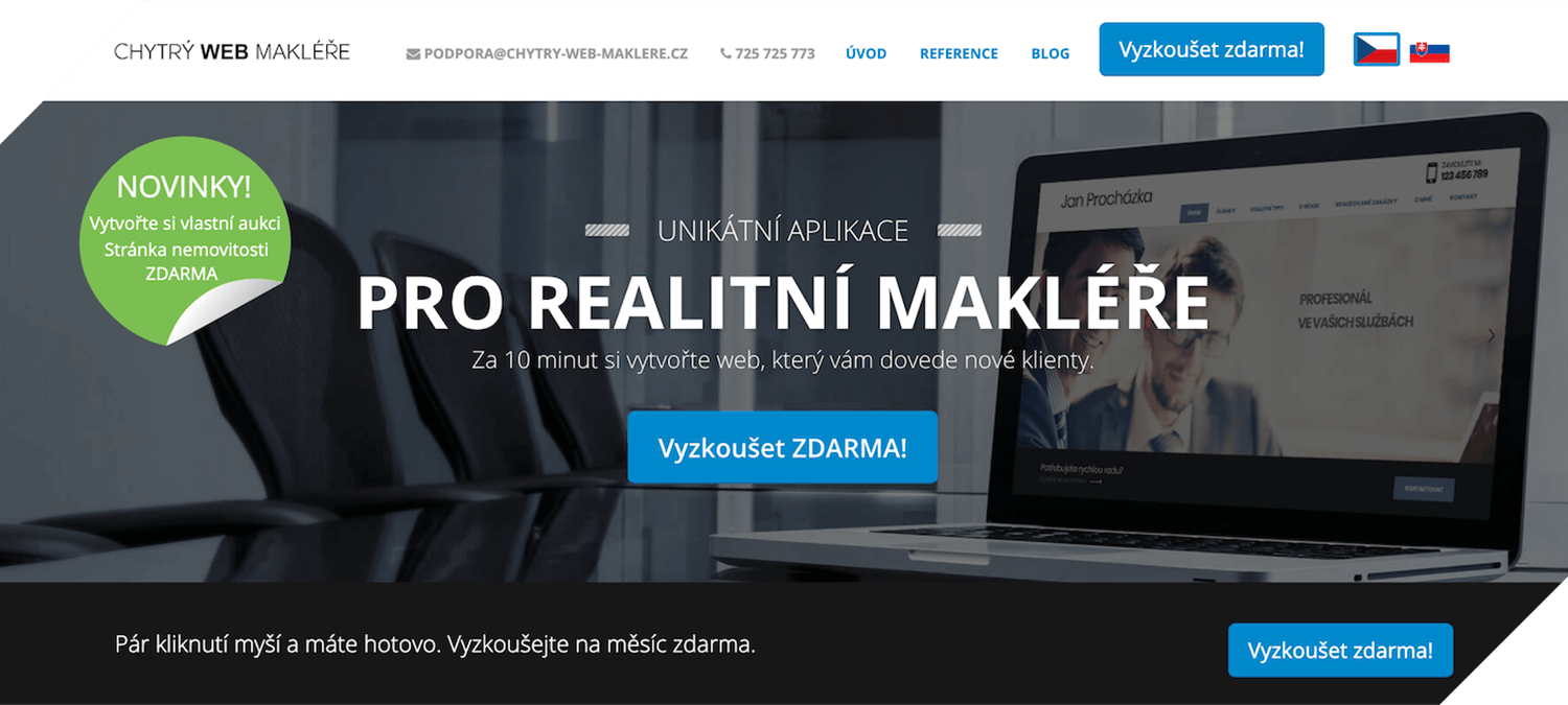 Chytrý web makléře